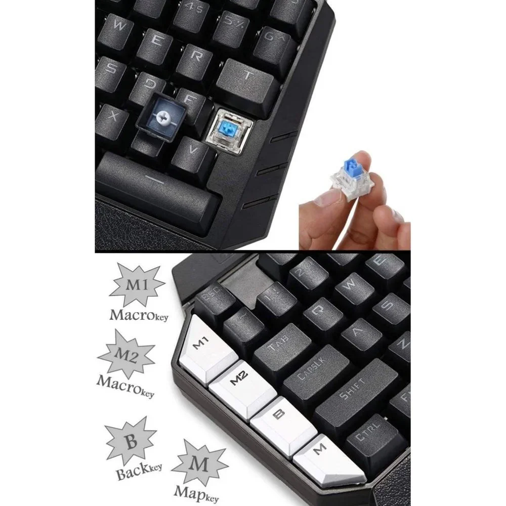 Mechanical Gaming Keyboard 38 Keys Blue Switches